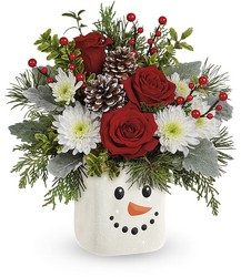 Smiling Snowman Bouquet from Mona's Floral Creations, local florist in Tampa, FL